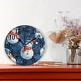 thumbnail image 2 of Christmas Snowmans Snowflakes Silent Wall Clock 10" Non-Ticking Battery Clock, 2 of 7