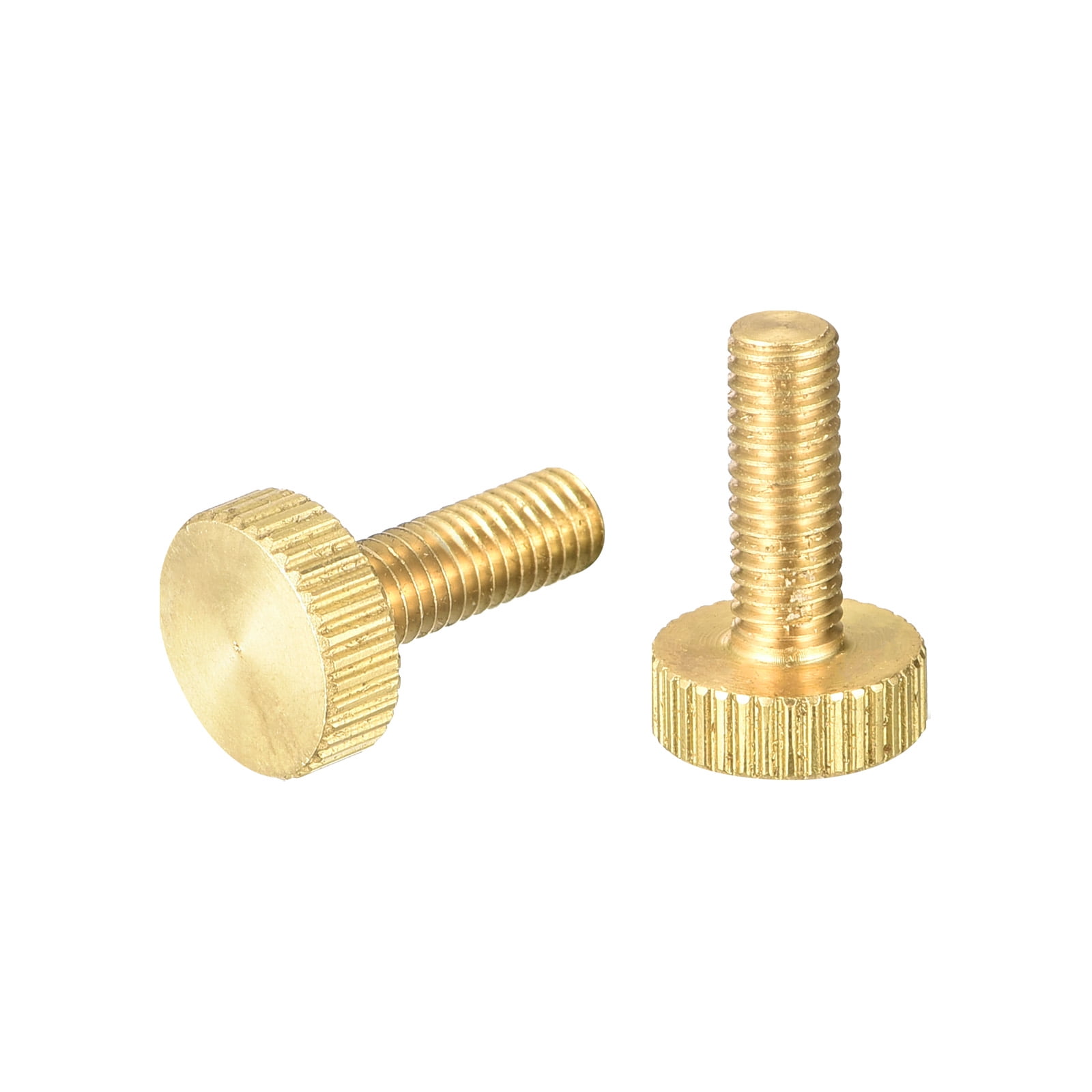 2 Tornillos Moleteados De Latón M6x20mm Con Cabeza Plana Para Agarre Manual - Para Electrónica, PC Y Montajes