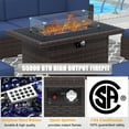 thumbnail image 4 of Sunny Hill 8 Piece 44" Propane Gas Fire Pit Table, Outdoor Sectional Conversation Set with Coffee Table, 4 of 7