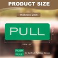 thumbnail image 2 of 2Set Push Pull Door Stickers, 4.7in Push and Pull Signs Plate Acrylic Vertical Self-Adhesive for Doors Glass Window Business Stores, Rectangle, Green, 2 of 6