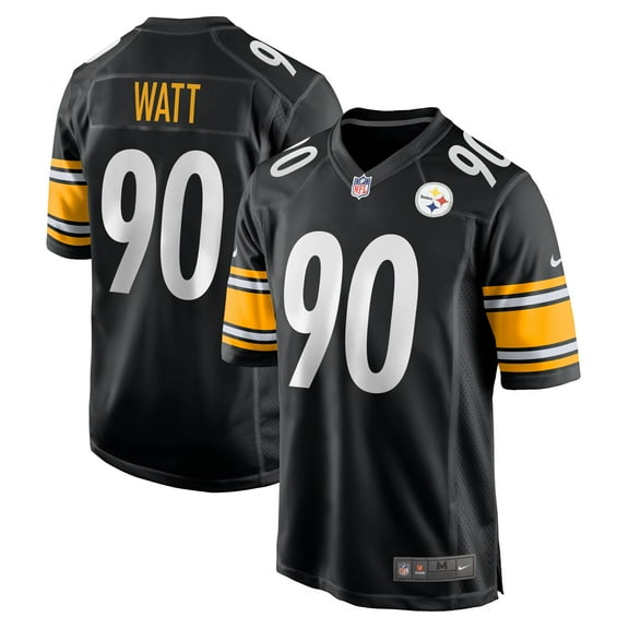 Men's Nike T.J. Watt Black Pittsburgh Steelers Game Jersey