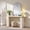 Antique White, variant on KeyWhat 63" Entryway Console Table, Wooden Modern Sofa Table Behind Couch, Dual-Level Countertop Design for Hallway, Entryway, Living Room, Antique White