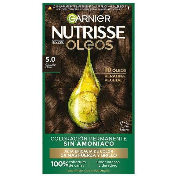 Tinte para cabello Nutrisse Oleos sin amoniaco 5.0 castaño claro