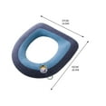 thumbnail image 3 of HomeDM Toilet Seat Pad, Toilet Seat Covers Soft Bathroom Toilet Lid Cover Cushion Thicker Warmer Washable Fiber Cloth Comfortable Toilet Seat Cover Universal Size Blue, 3 of 3
