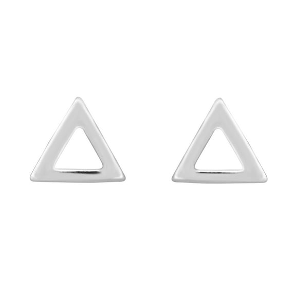 AeraVida Fun Geometric Mini Triangle Sterling Silver Stud Earrings
