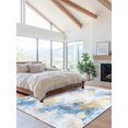 thumbnail image 2 of Abstract Graffiti Area Rug for Bedroom 4x6 Ft White Yellow Blue Oil Painting Style Super Soft fuzzy Throw Rug Non-Slip Fluffy Plush Indoor Floor Carpet for Living Room Nursery Home Decor, 2 of 8