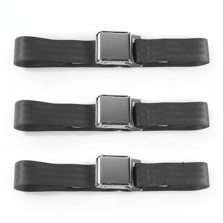 SafeTBoy Airplane 2 Point Charcoal Lap Bucket Seat Belt Kit for Ford Fairlane 1960-1961 - 2 Belts