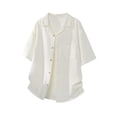 thumbnail image 2 of Mens Plus Size Cuban Guayabera Shirts Button Down Short Sleeve Shirt Cotton Hippie Summer Beach Vacation Shirts Size M-5XL Beige, 2 of 5
