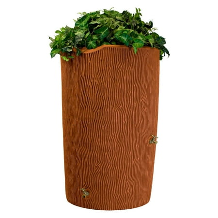 Good Ideas Impressions Bark 50 Gallon Rain Saver - Terra Cotta