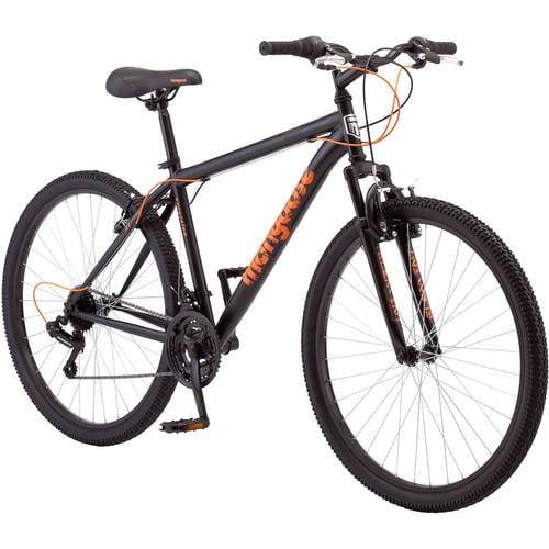 orange and black mountain bike