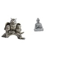 thumbnail image 1 of Escultura Moderna De Búho Y Mono, Adorno De Mesa Para Sala De Estar, Oficina, Armario, Estatua En Miniatura Coleccionable De Buda, 1 of 8