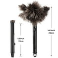 thumbnail image 2 of 2 Pack Retractable Feather Duster - Genuine Ostrich Feathers, Fluffy and Natural Feather Duster Anti-Static,Reusable Eco-Friendly Handheld Cleaning for Keyboard/Home,Car,Office(10 to 15 Inches), 2 of 7