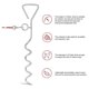 thumbnail image 5 of Dog Tie Out Cable and Stake, 10m Outdoor Dog Leash for Runnin,Camping,with 16inch Heavy Duty Dog Anchor Spiral Stake, 5 of 5