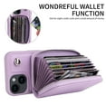 thumbnail image 3 of iPhone 13 Pro Max Case Wallet with Detachable Shoulder Strap, Premium PU Leather Wallet Case for Apple iPhone 13 Pro Max, Purple, 3 of 6