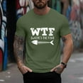 thumbnail image 2 of Wyobmus Mens Graphic Shirts Summer Round Neck Pullover Short Sleeves Casual Printing Tops Size M-4XL Olive Green, 2 of 5