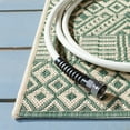 thumbnail image 6 of Safavieh Courtyard Naomi Geometric Indoor/Outdoor Area Rug, Dark Green/Beige, 5'3" x 7'7", 6 of 15