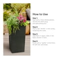 thumbnail image 3 of Tierra Verde Citadel Stucco Self Watering Square Planter, 13.5"W x 26"H, 3 of 10