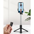 thumbnail image 4 of Estabilizador de trípode de teléfono Bluetooth con luz de control remoto inalámbrico Rotación de 360 degree 20 bombils LED inalámbricas para montaje Negro Sunnimix Soporte para Selfie inalámbrico, 4 of 6