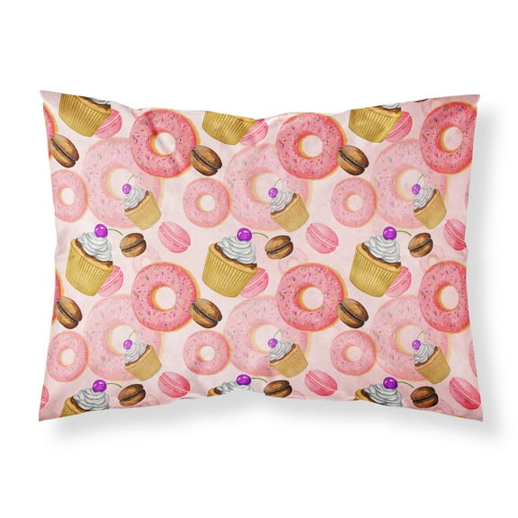 Watercolor Sweet Pastries Fabric Standard Pillowcase
