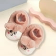 thumbnail image 2 of Generic Slippers Toddler Girl Autumn And Winter Children Toddler Boys And Girls Non Slip Flat Socks Plush Warm Solid Color Cute Pig Shape(6-9 Months,Pink), 2 of 8