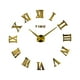 thumbnail image 1 of Reloj de pared 3D Injueey fácil de leer color oro, 1 of 6