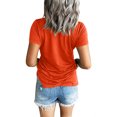 thumbnail image 4 of Kovlvoll Shirts for Women V Neck Short Sleeve Loose Casual T-Shirts Summer Solid Color Basic Tee Tops, 4 of 7
