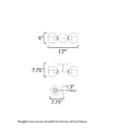 thumbnail image 5 of 21632CLNAB Maxim Lighting Knox - 2 Light Wall Sconce-6 Inches Tall and 17 Inches Wide-Natural Aged Brass Finish, 5 of 5