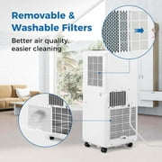 Costway 8000 BTU 5000 BTU (8000BTU ASHRAE) 250 sq ft Portable Air Conditioner with Fan and Humidifier, White