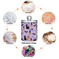 thumbnail image 6 of Yayeee 2 Pack Qtip Holder Bathroom Cotton Swab Canister with Lid Clear Dispenser Set, Light Purple Halloween Black Cat, 6 of 6