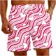 thumbnail image 2 of Puntoco Pantalones Cortos De Playa Para El Día De San Valentín Para Hombre, Pantalones Cortos Estampados Con Bolsillo Con Cordón, Pantalones Cortos Rosa Xxxxl,Pantalones Cortos Hombre, 2 of 5