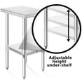thumbnail image 4 of KUTLER Stainless Steel Table for Prep and Work 24 x 12 Inches, NSF Heavy Duty Commercial Kitchen Table for Restaurant, 4 of 7