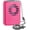 Raspberry, variant on 3.5 inch Deluxe Personal Rechargeable Necklace Fan for Cooling, 3 Speed Vertical Air Flow, Pink Raspberry