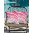 thumbnail image 3 of Outdoor Pillows Waterproof, Pink Beach Coastal Throw Pillows with Inserts Included, Summer Nautical Seaside Ocean Ombre Indoor Outdoor Decorative Lumbar Pillow for Bed/Couch/Patio 16"x16", 2Pcs, 3 of 8