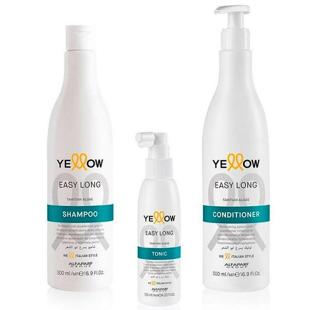 Alfaparf Yellow Easy Long Kit Shampoo, Conditioner & Tonic Tahitian
