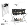 thumbnail image 6 of Bamboo Luggage Rack Folding Suitcase Stand Shelf, Guest Room, Hotel, White, 6 of 10