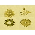 thumbnail image 1 of Ahgly Company Tapis d'Intérieur Lavables en Machine, Rectangle Transitionnel Or Orange, 7' x 10', 1 of 7