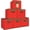 Red-6 Pack, variant on 6 red fabric storage cubes, 11", foldable with handles, for closet/shelves/office/toys.