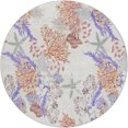 thumbnail image 2 of Addison Rugs Dream Shag Premium Machine Washable Transitional Coral Spice Round Rug, 8' x 8', 2 of 8