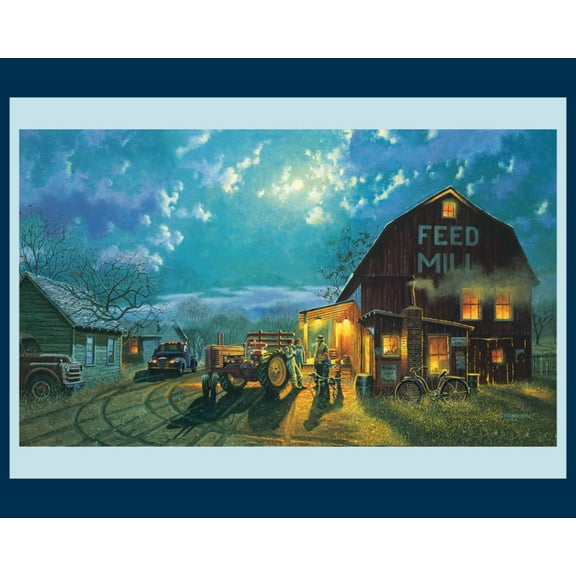 Farm "Tales of the Day" Panel Cotton Fabric