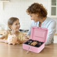 thumbnail image 2 of Cash Box with Money Tray and Lock Small Cash Box with Key Lock Box for Money x x es, 2 of 9