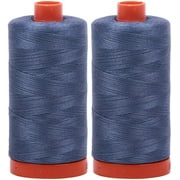 2-Pack - 50WT - Blue Grey (1126) Solid - Mako Cotton Thread - 1422 Yards Each