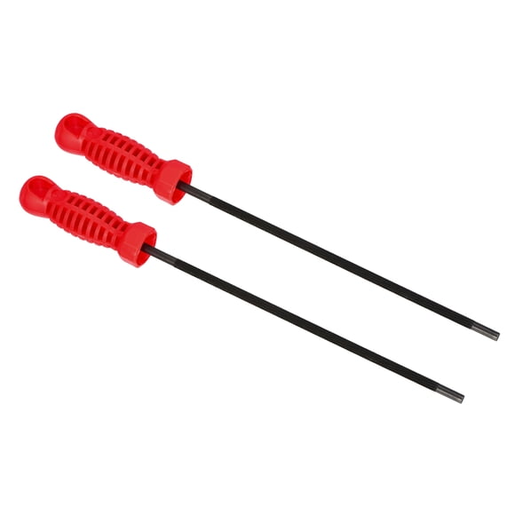 Unique Bargains Chainsaw Chain Sharpening File, 2 Pack 7/32-Inch (5.5 Mm) Round Chain Saw Sharpener File, Red