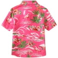 thumbnail image 2 of SSLR Youth Big Girls Flamingo Hawaiian Shirt Casual Short Sleeve Button Down Shirt, 2 of 8