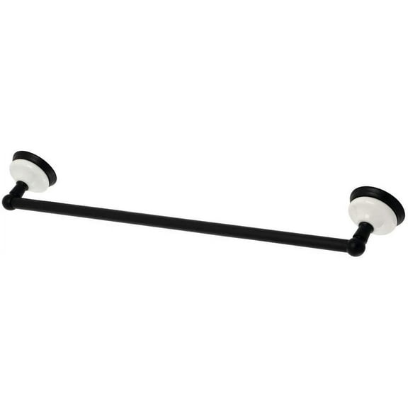 Kingston Brass BA1111MB Victorian 24-Inch Towel Bar, Matte Black (Pack of 2)