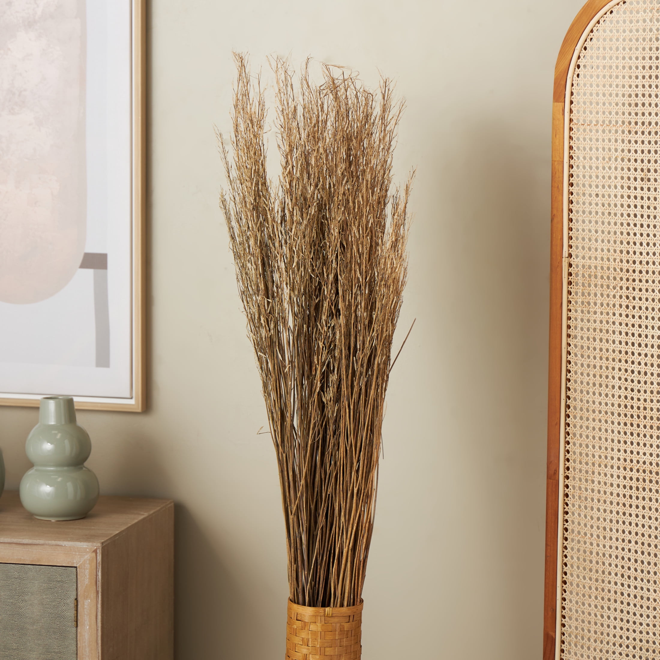 42" Tall Sticks Dried Plant Natural Foliage Bouquet with Grass, by DecMode
