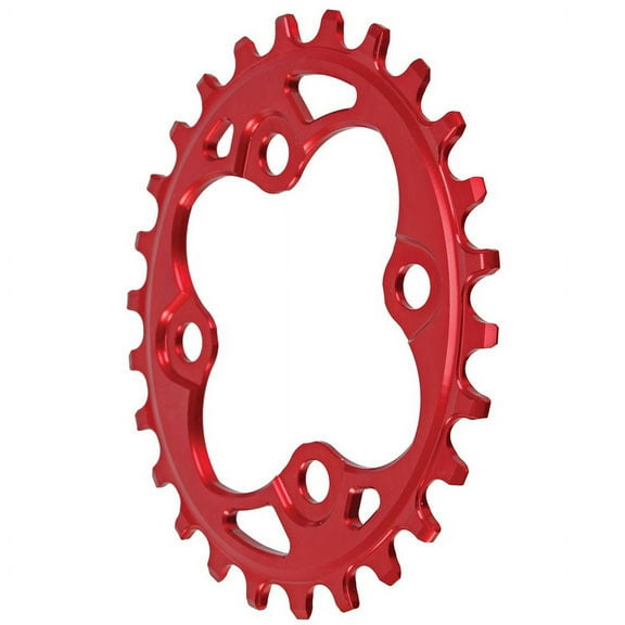 absoluteBLACK 104 Oval chainring, 64BCD 26T - red
