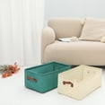 thumbnail image 6 of Unique Bargains Fabric Storage Cube Bin for Shelves Collapsible Storage Basket 1 Pcs Green, 6 of 7