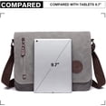 thumbnail image 2 of Bolso bandolera para hombre, de lona, de 13,5 pulgadas, color negro, 2 of 7
