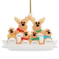 thumbnail image 1 of Adornos Colgantes Para Árbol De Navidad 2021 Con Cordón Fawn Family 2-6 Personas Diy Nombre Bendición Colgante Regalo Para Amigos O Familiares Sweethay AP006895-05, 1 of 6