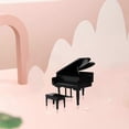 thumbnail image 4 of 1 Set Miniature Piano and Chair Model Doll House Piano Doll House Instrument Decoration, 4 of 4